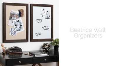 Beatrice Rustic Brown Framed Magnetic Chalkboard