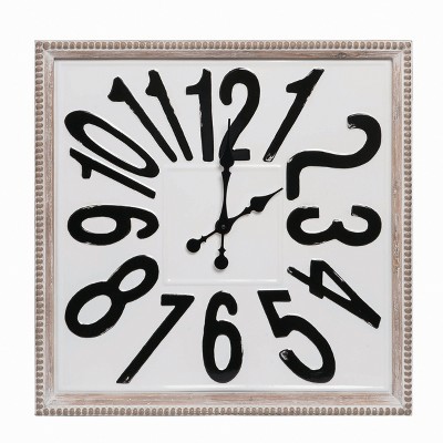 Transpac Metal 9" White Spring Wall Clock Wall Accent