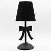 National Brand Portable and Rechargeable (Includes LED Light Bulb) Lamp with Fabric Shade and Metal Bow Detail - 3 of 3