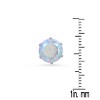 Steeltime Ladies stainless steel and simulated rainbow color diamond stud earrings. Color Options: Gold, Silver - 3 of 4