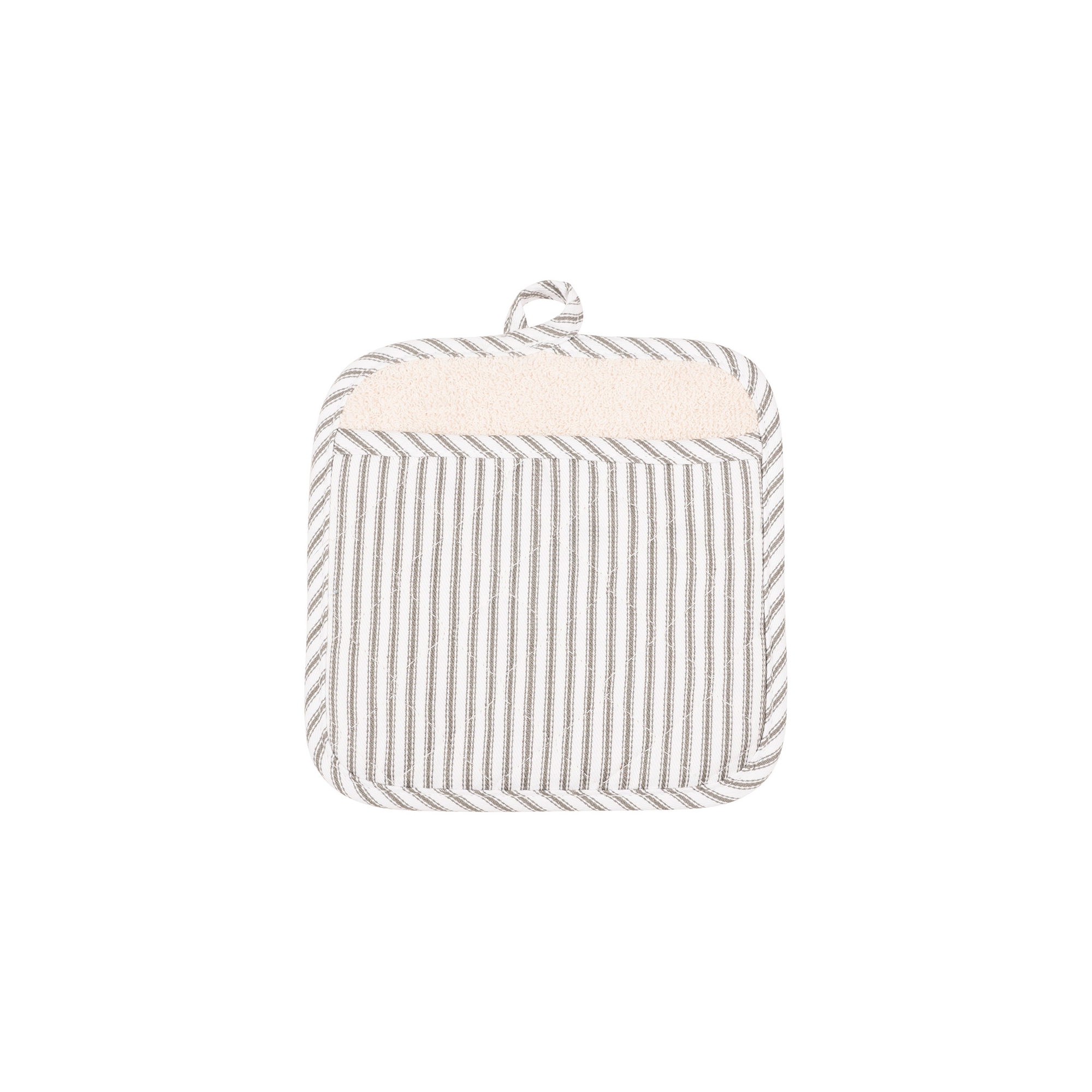 KAF Home Metro Stripe Pot Holder Mitt, Pewter