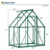 6 x 4 ft Greenhouse, Greenhouse with Aluminum Frame, Adjustable Roof Vent and Lockable Door, Green Houses for Outside, Garden, Backyard and Patio - 2 of 4
