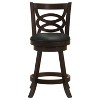 Cappuccino and Black 37.5" High Swivel Counter Stools (Set of 2) - 3 of 4