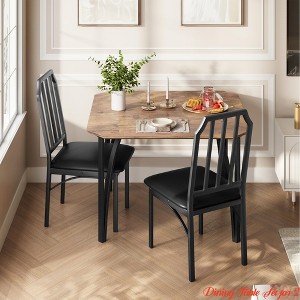 3/5-Piece Modern Dining Set, Space Saving Dinette for Kitchen, Dining Room, Small Space Square Table w/2/4 Chairs Kitchen Table - 1 of 4
