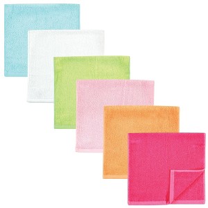 Hudson Baby Infant Rayon from Bamboo Burpcloth 6pk, Tropical, One Size - 1 of 4