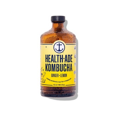 Health Ade Organic Vegan Ginger Lemon Kombucha - 16 fl oz