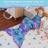 Catalonia Girls Thick Blanket Mermaid Tail, Soft Warm Sleeping Bag Snuggle Blanket for Girl Toddler Kid, Cozy Gift (Fish Scale Pattern, 61x19 Inches) - 4 of 4