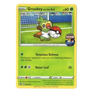 Pokemon Futsal 2020 Promo Sealed Pack Trading Card | Grookey on the Ball - 1 of 4