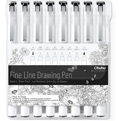 Ohuhu 8ct Fineliner Drawing Pens Y30-80600-28