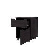 FM FURNITURE Newriver Nightstand with 1 Door and 1 Drawer , Wengue - 2 of 4
