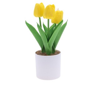 Unique Bargains Artificial Plants Tulip Plastic 3.15"x3.15"x9.84" 1 Pcs - 1 of 4