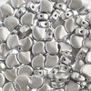John Bead Matubo 50g Czech Glass 7.5mm Matte Metallic Silver Ginko Leaf Beads - 2 of 3