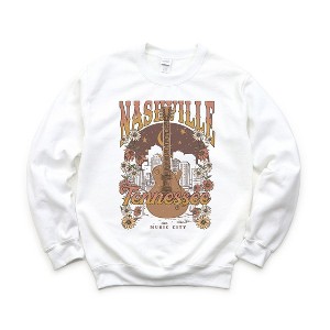 Simply Sage Market Women's Graphic Sweatshirt Nashville Tennessee Flowers - 1 of 2