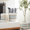 3pk Wood Coastal Storage Baskets White - Olivia & May - image 2 of 4