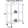 GustoWave 3-Tier Adjustable Utility Carts On Wheel for Office School Home Bar - 3 of 4