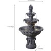 Ibiza 46" High 3-Tiered Traditional Fountain by John Timberland - 2 of 4