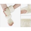 INSPIRE CHIC Women's Elastic Faux Fur Knit Half Finger Thumb Hole Wrist Sleeves Gloves for Windproof Dress 1Pair - 3 of 4