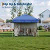 10X10 Pop Up Canopy Tent with 4 Sidewall,Portable Shelter Canopy with One Push Setup for Events - 4 of 4