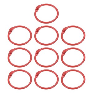 Unique Bargains Metal Anti-Rust Round Binder Rings for Key Chain Scrapbooks 10 Pcs - 1 of 4