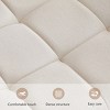 GlasFlength Task and Office Chairs Armless Office Chair Ergonomic Rolling Computer Desk Chair Work Chair for Office, Beige, 25"*23.7"*37.6" - 3 of 4