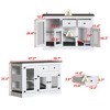 Famapy Large White Wooden Pet Hutch for Small Animals - Ample - Space Rabbit House - 3 of 4