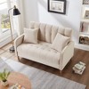 CAVINAS Modern Loveseat Sofa, Smooth Velvet Upholstered Tufted Sofa Couch for Living Room, Department, Small Space - 4 of 4