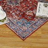 Acekool 2x6 Vintage Blue Washable Runner Rug, Non-Slip Oriental Medallion Low Pile Accent Carpet for Hallway, Entryway, Kitchen - 3 of 4