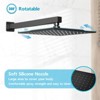 Wall Mounted Hand Held Shower Bathroom Luxury Rain Mixer Shower System Set(Valve Included) - 4 of 4