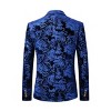 Cloudstyle Men's Dress Floral Suit Notched Lapel Slim Fit Stylish Blazer Dress Suit - 2 of 4