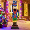 Tangkula 6 FT Lighted Nutcracker w/ Sword Life-Size Soldier Christmas Decoration - 2 of 4