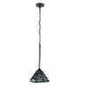 Chloe Lighting Innes Tiffany-Style Dark Bronze 1 Light Mini Pendant 8" Wide - 2 of 4