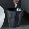 LunaLulinlk Black 2.64 Gallon Bathroom Trash Can, Small Trash Can for Kitchen, Bathroom, Office, Bedroom, Living Room Trash Can - 2 of 4