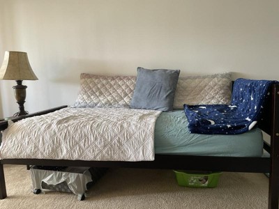 Costway Twin Wood Platform Bed With Headboard And Footboard Mattress ...