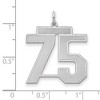 Black Bow Jewelry Sterling Silver, Jersey Collection, Large Number 75 Pendant - 2 of 4