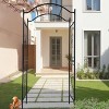 Backyard Metal Garden Arbors,Climbing Plants Support Trellis With Powder Coated,Suitable For Outdoor Wedding,Garden Entrance Arch-Coolbibila - 3 of 4