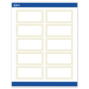 Avery 2" x 4" Labels, Gold Border with Gold Dots, 100 ct - 1 of 4