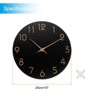 Unique Bargains Decorative Silent Non-Ticking Quartz Round Wall Clock - 2 of 3
