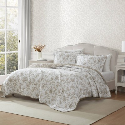 Laura Ashley Bramble Floral Midweight Reversible Comforter Set