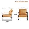 Modern Chair With Scratch-Resistant Upholstery, Yellow - 2 of 4