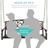 Best Choice Products 2-Person Metal Outdoor Porch Swing, Hanging Steel Patio Bench w/ Floral Accent - 4 of 4