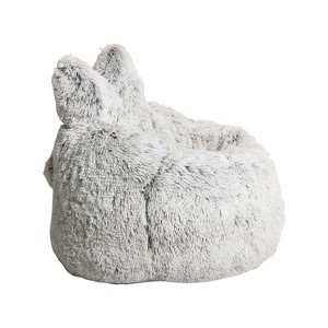 Itopfox Plush Faux Fur Bean Bag Chair for Kids & Teens, Memory Foam Filled Lazy Sofa with Rabbit-Ears Design for Living Room, Bedroom or Dorm - 1 of 4