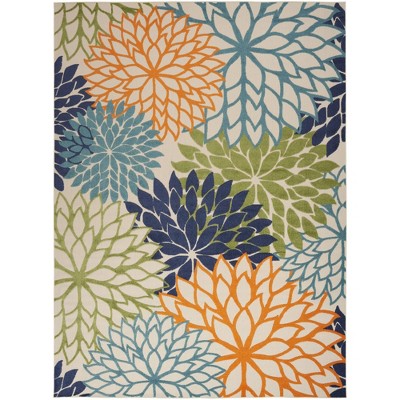 Nourison Aloha Floral Bloom Flatweave High-low Indoor Outdoor Area Rug ...