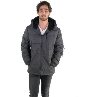 Members Only Mens Twill Block Puffer Jacket