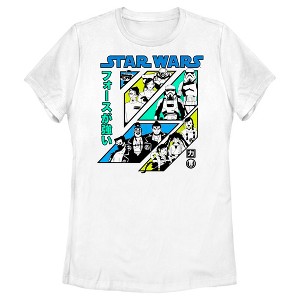 Women's Star Wars: Visions Retro Anime Character Panels T-Shirt - 1 of 4