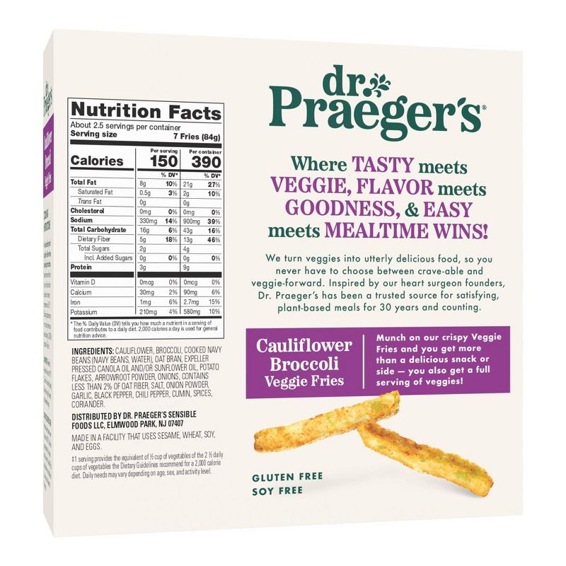 Dr. Praeger&#39;s Frozen Gluten Free Vegan Cauliflower Broccoli Veggie Fries - 8oz, 3 of 5