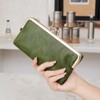 FATMOON Vintage Women’s Bifold Wallet Clutch with Kiss-Lock & Zip Coin Pocket - Slim PU Leather Purse for Daily Use - 2 of 4