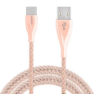 Naztech Elite Series USB to USB-C Metallic Cable | 4' | Rose Gold - 1 of 4