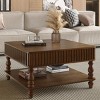 31.5" Modern Lift-Top Coffee Table with Storage, Retro Square Coffee Table with Solid Wood Legs, Stylish End Table for Living Room-Panipeachy - 2 of 4