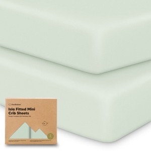 KeaBabies 2-Pack Isla Mini Crib Sheets, Pack and Play Sheets Fitted, Pack N Play Sheets, Fitted Crib Sheet - 1 of 4