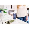 Elanze Designs 20 oz Stainless Steel On the Go Insulated Travel Tumbler With Push Top Lid, Lavender Zebra Print Blue - 4 of 4